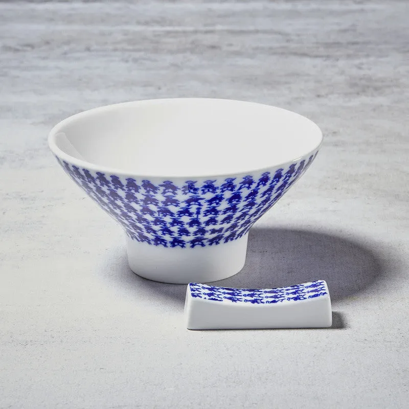NISHIKIDORI Nikko 2 bols à riz chanvre Daimyo porcelaine