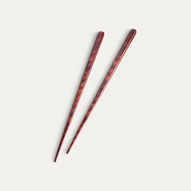 Nishikidori baguettes fines bouleau laqué Écarlate