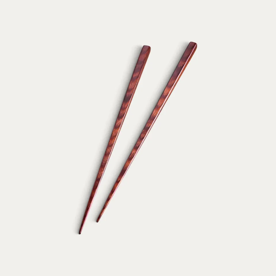 Nishikidori baguettes fines bouleau laqué Écarlate
