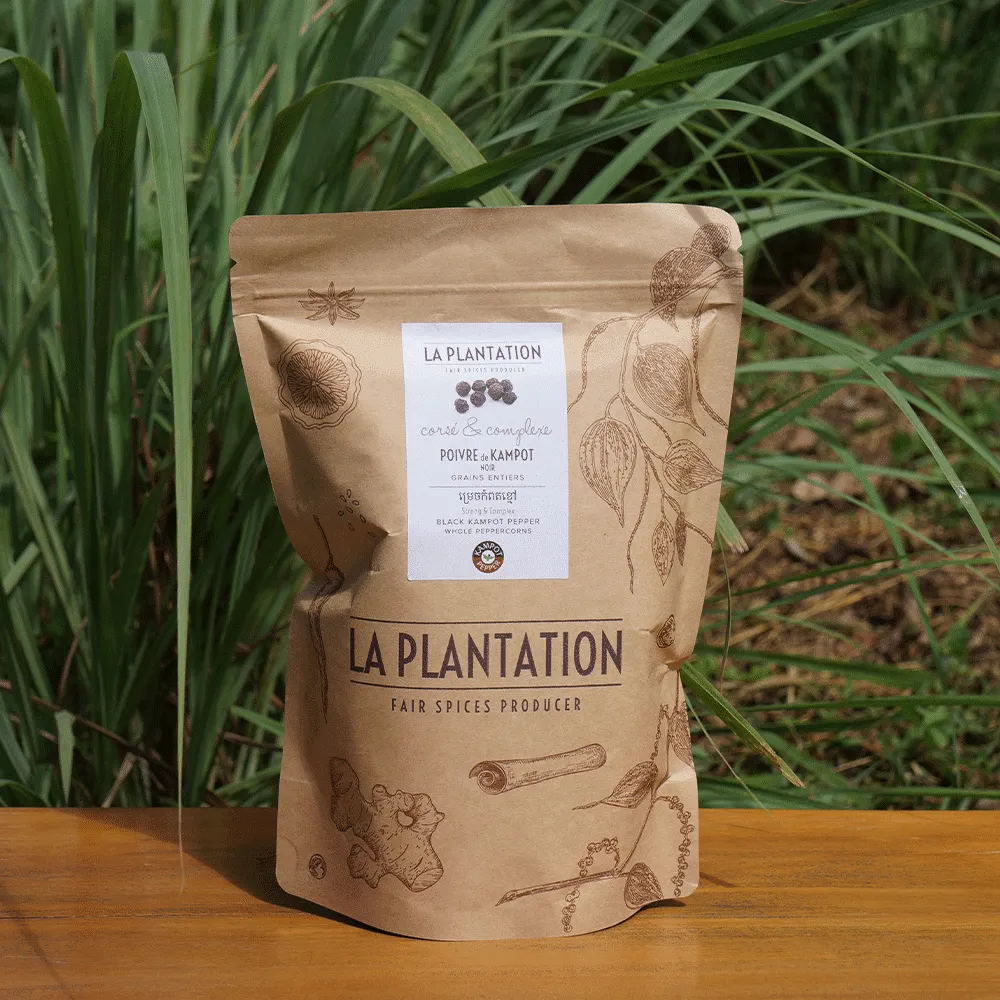 La Plantation Kampot Noir poivre en grains IGP corsé