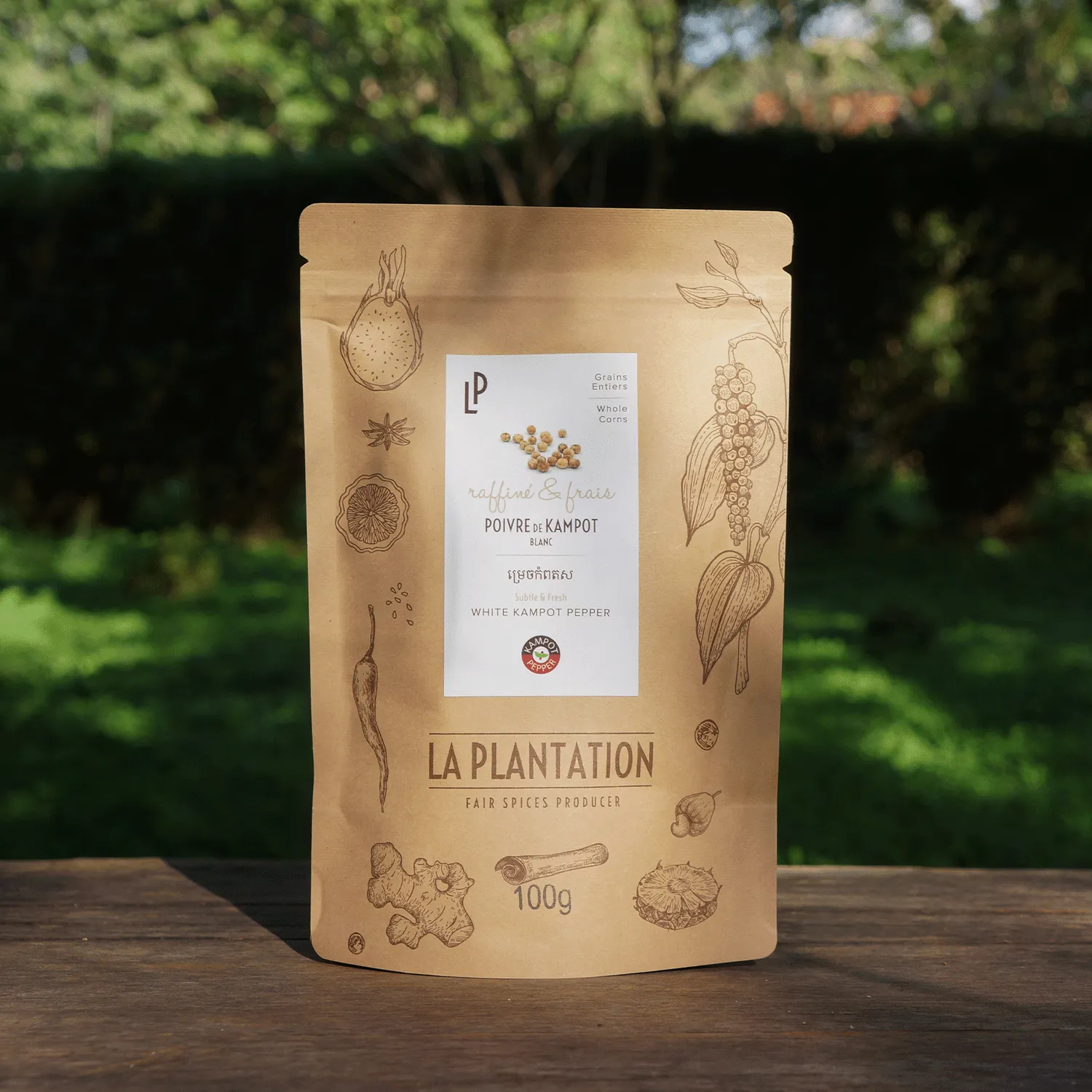 La Plantation Poivre de Kampot Blanc IGP en grains