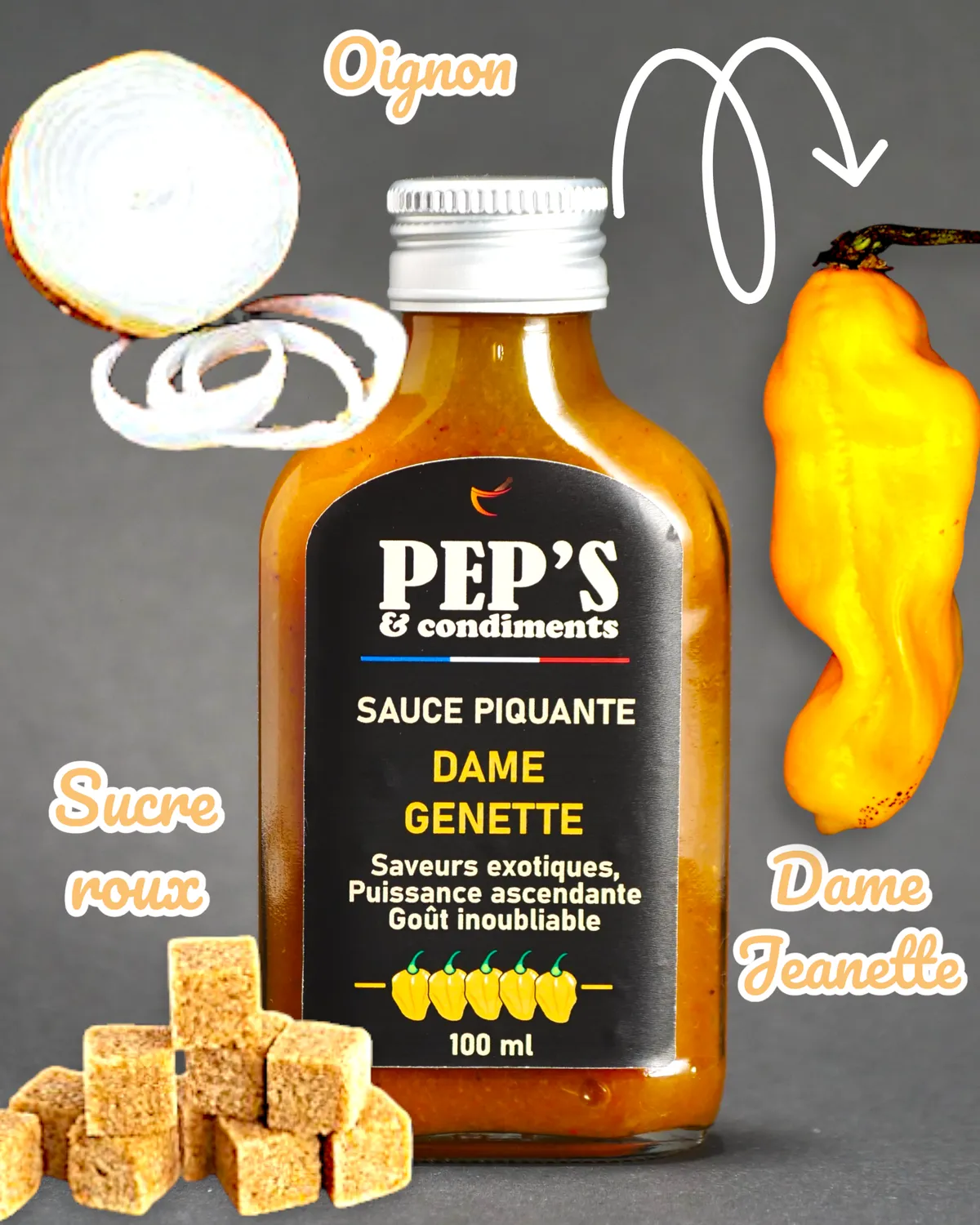 Pep's Dame Genette sauce piquante habanero 90 000 SHU