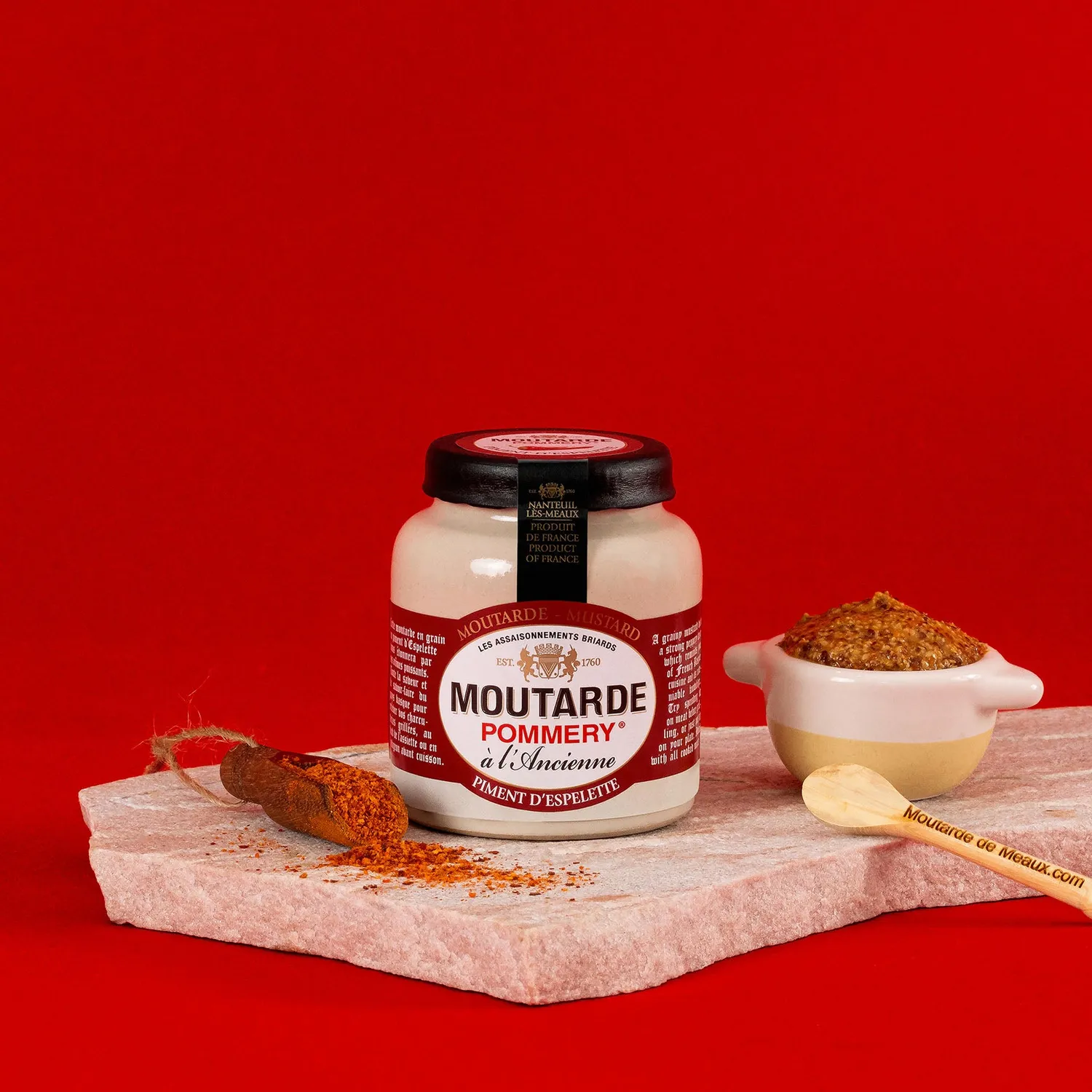 Pommery Moutarde au Piment d’Espelette en grains 100g forte