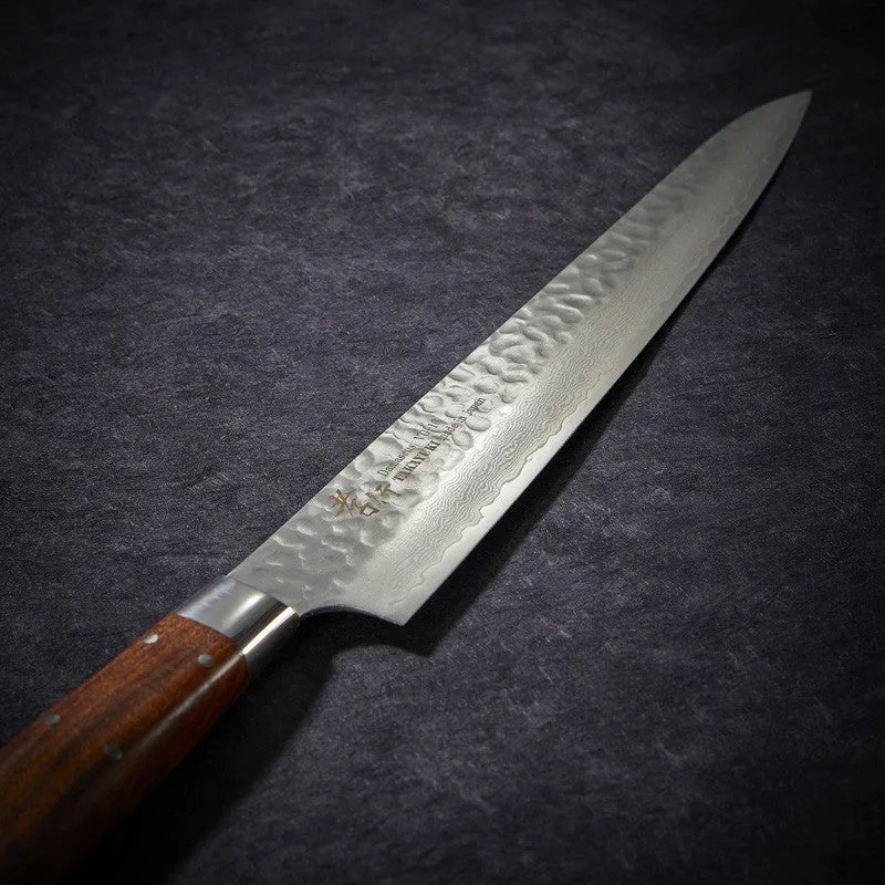 Nishikidori trancheur couteau damas 33 couches 240 mm martelé