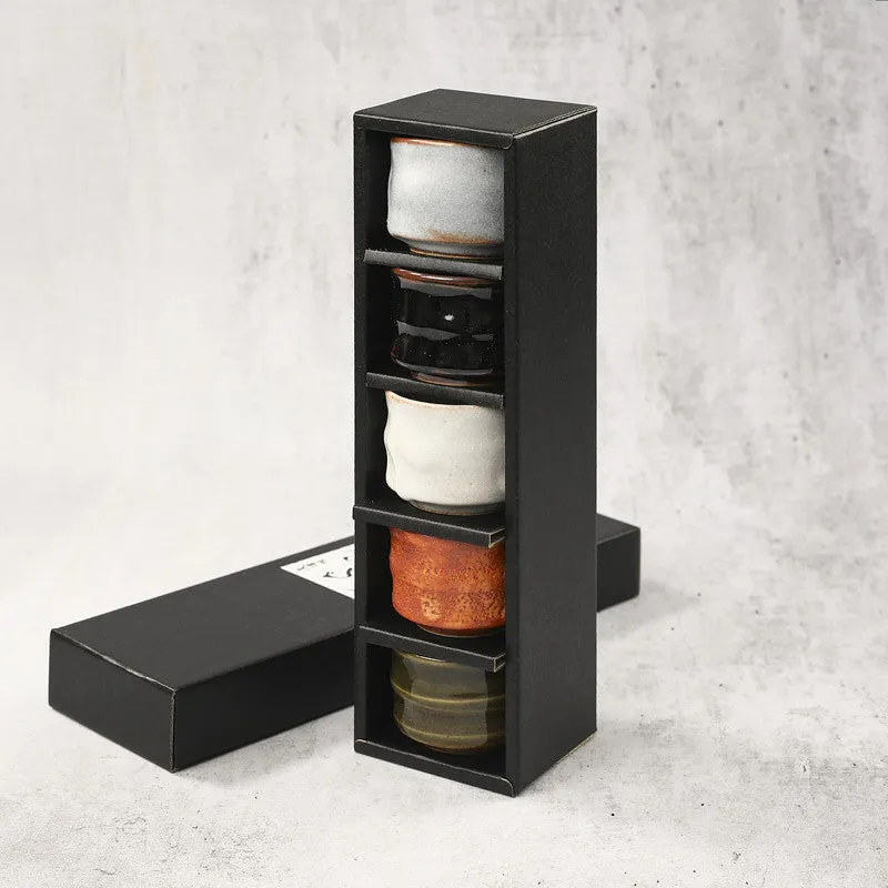 Nishikidori coffret 5 coupelles à saké bambou petites