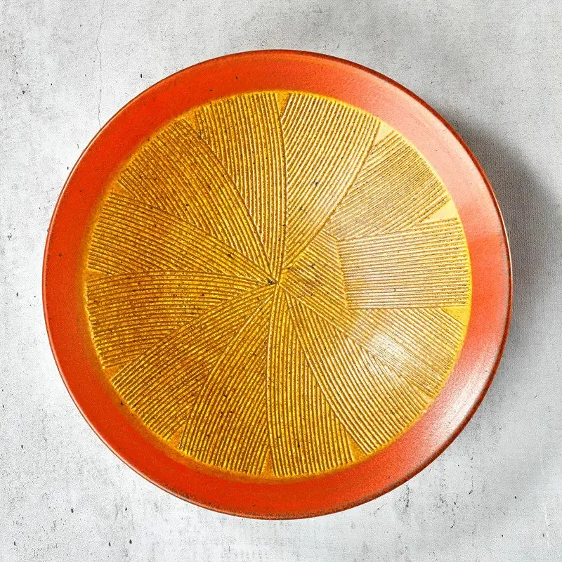 Nishikidori Kushime Membachi assiette 27cm kuro shumaki