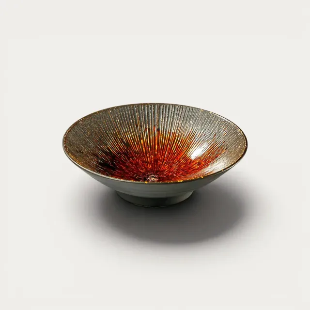 Nishikidori assiette somen udon noire Ø 21,4 cm profonde