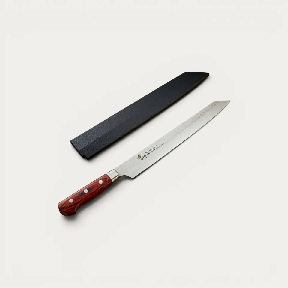 NISHIKIDORI Kengata Yanagiba couteau sashimi 270 mm damas