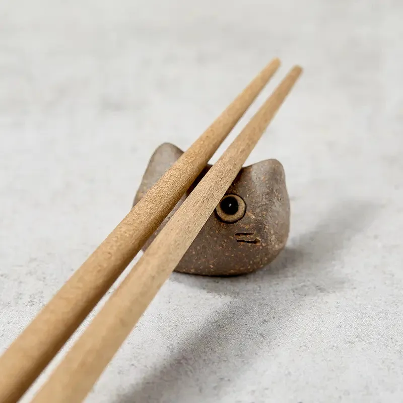 Nishikidori repose-baguettes tete de chat artisanal