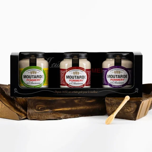 Pommery coffret moutardes à l'ancienne 3x100g