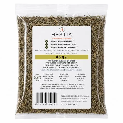 Hestia Herbs Romarin grec séché 45g naturel