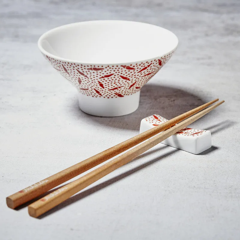 NISHIKIDORI Nikko 2 bols à riz chanvre Daimyo porcelaine