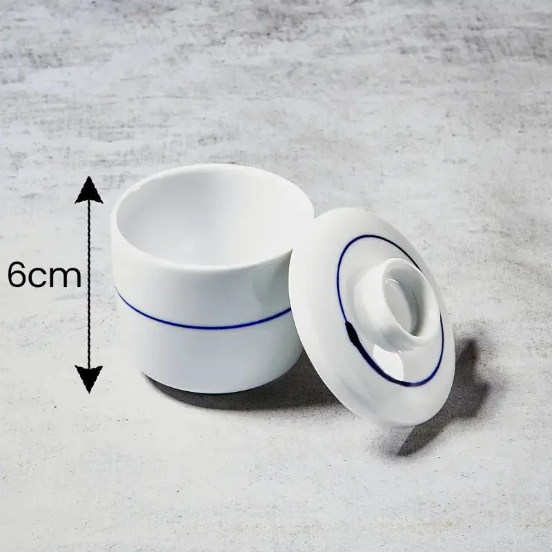 Nishikidori Chawan-mushi bol blue line flan vapeur