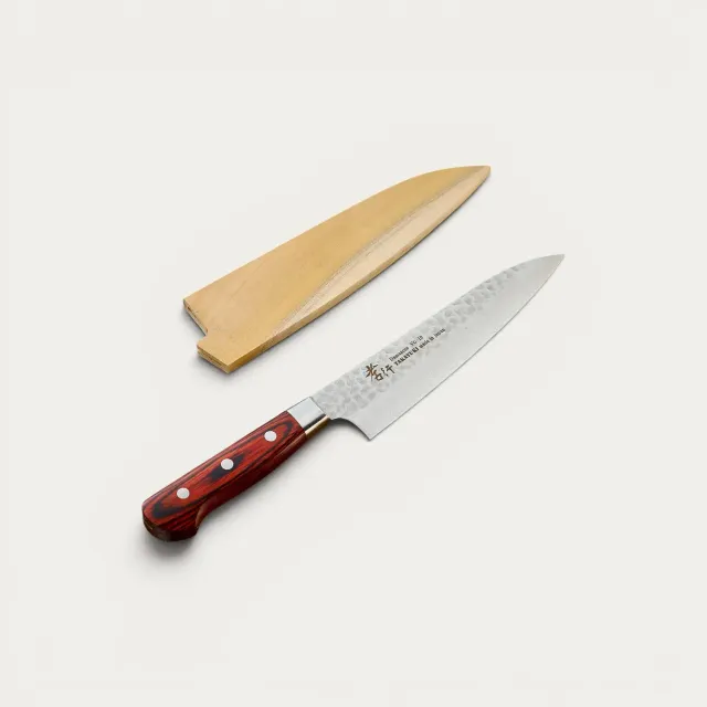 NISHIKIDORI Chef 180 mm couteau damas martelé 33 couches