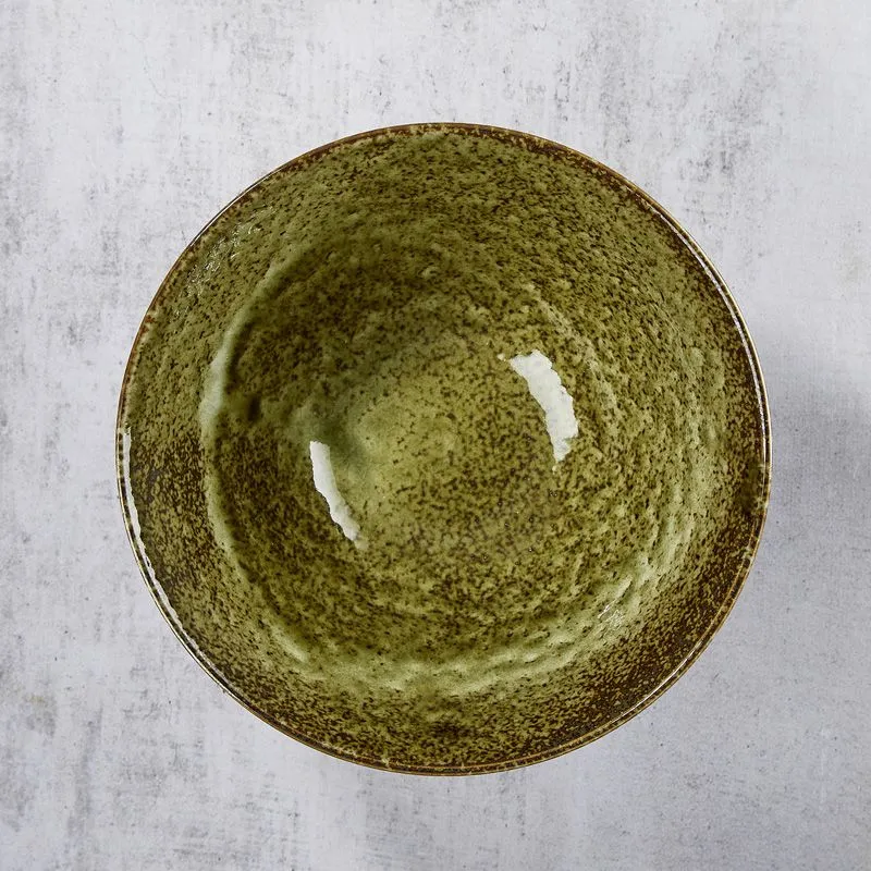 Nishikidori Shinryoku bol à ramen porcelaine Minoyaki vert