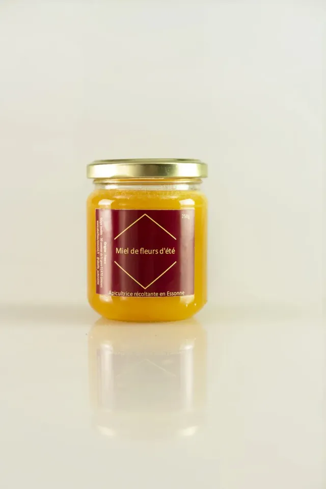 L'Abeille autonome miel fleurs d'été pot 250g liquide floral