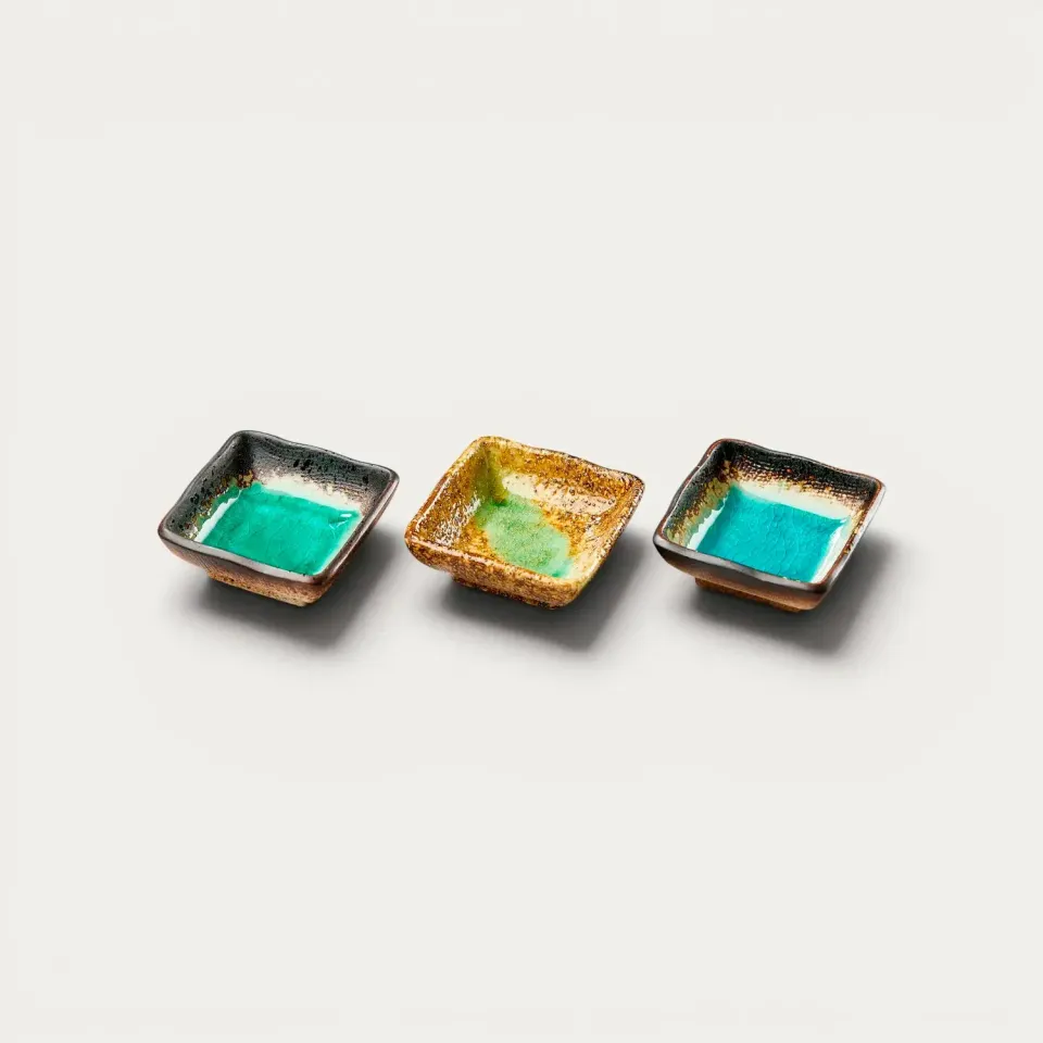 Nishikidori trio coupelles céramique sauce soja