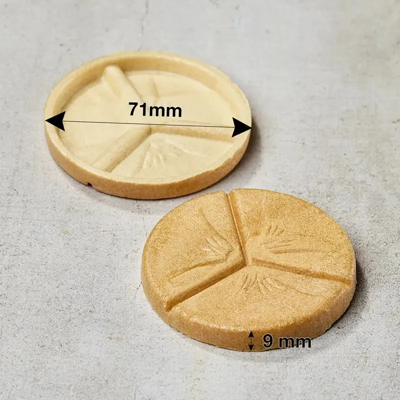 Monaka rond coque patisserie 71mm 50 paires croustillant