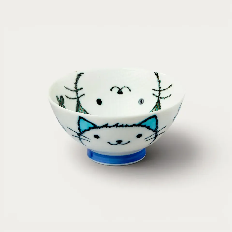 Nishikidori bol riz porcelaine motif animalier anti-adhésif
