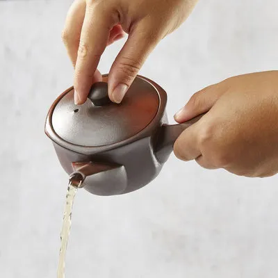 NISHIKIDORI Banko Yaki ROKKAKUAKANE théière kyusu 270 ml