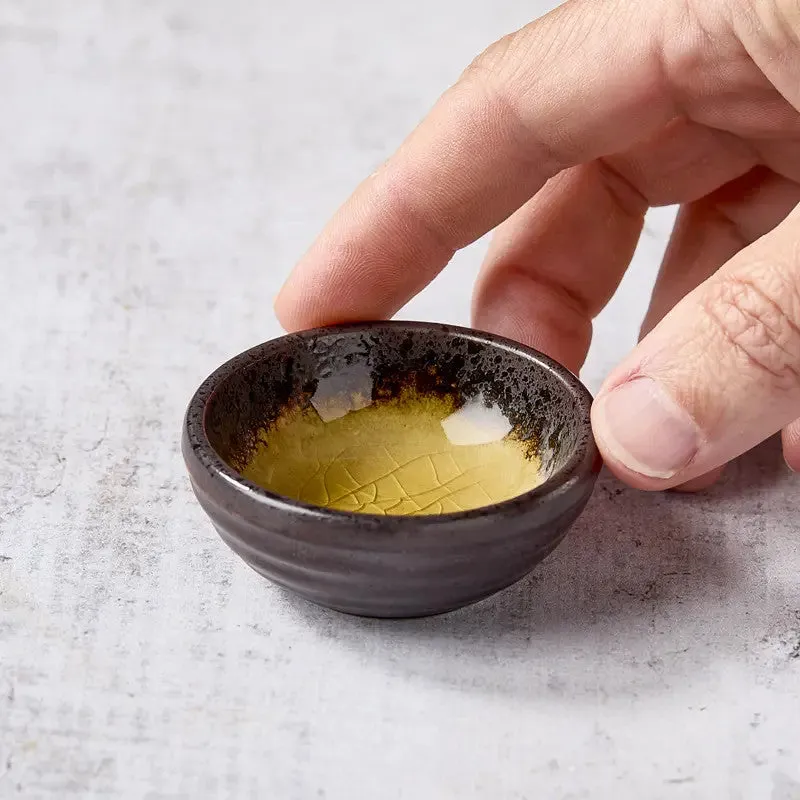 Nishikidori coupelle céramique émaillée Ambre profonde