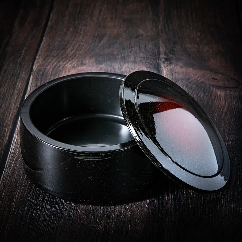 NISHIKIDORI Donburi bol noir et rouge avec couvercle