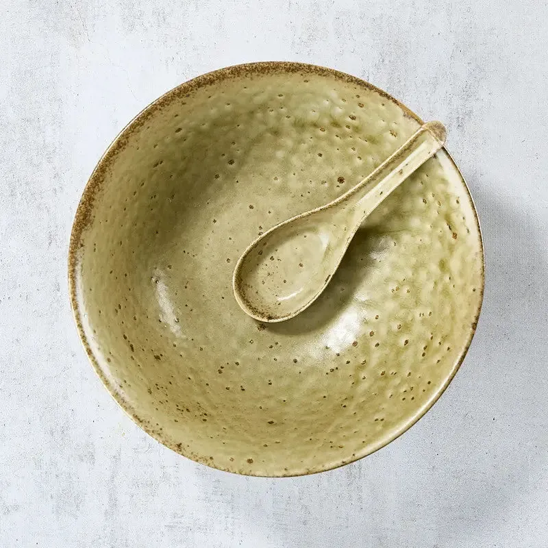 Nishikidori coffret bol ramen Sabikobiki 1200 ml cuillère